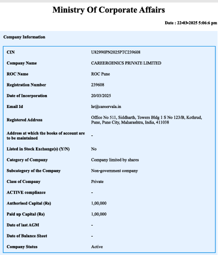 Other Certificate
