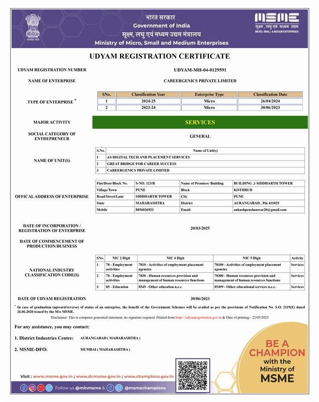 RA Certificate